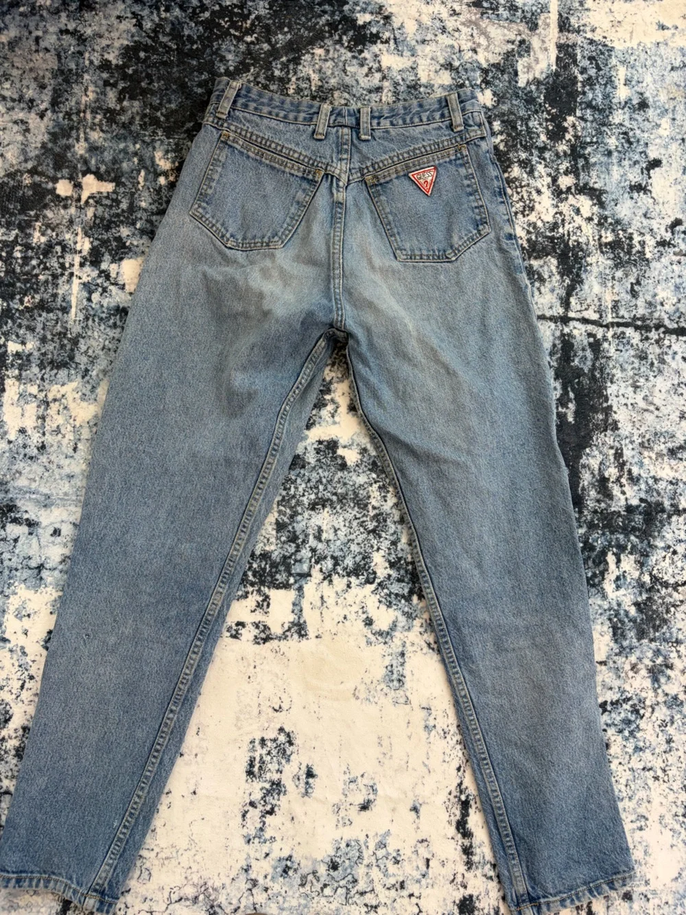 Vintage GUESS USA Baggy Jeans | Light Wash High Rise | 90s Denim- Sz 25 - Picture 5 of 10